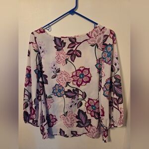 Talbots Multicolor Floral Blouse
